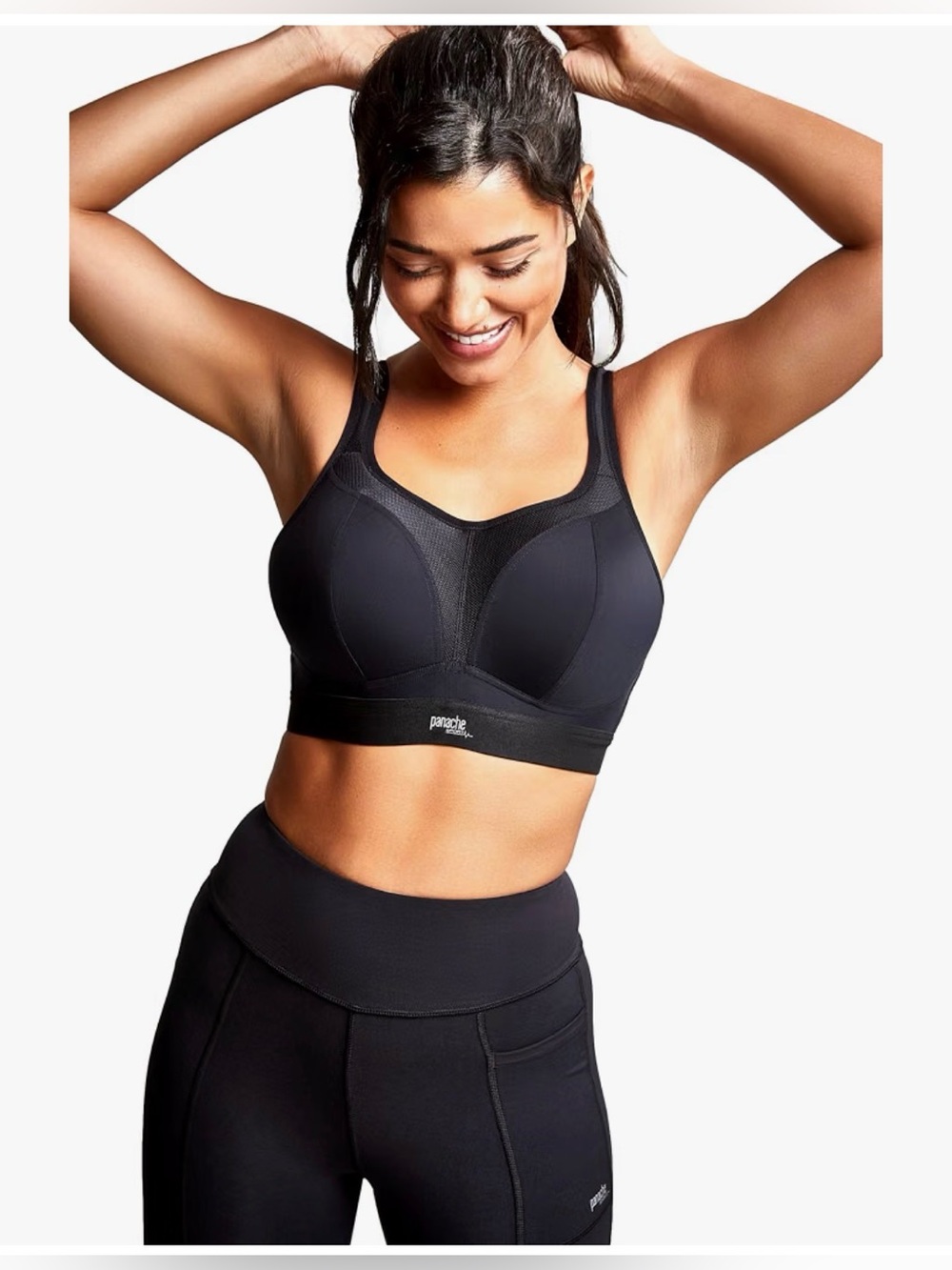 NWT Panache 7341B Boundless Wireless Sports Bra Size US 32I / UK 32G Black